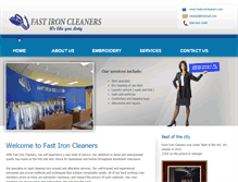 Tablet Screenshot of fastironcleaners.com